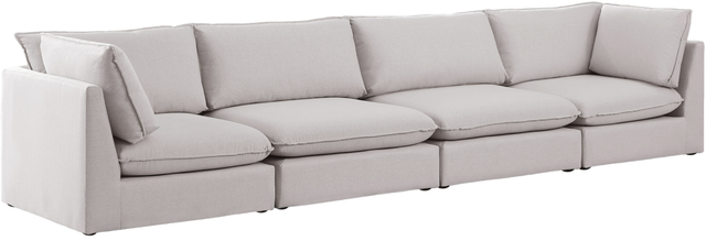 Meridian Furniture Mackenzie Beige 160" Linen Fabric Modular Sofa-0