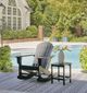Signature Design by Ashley® Sundown Treasure Black Polyethylene Outdoor Rocking Chair-4