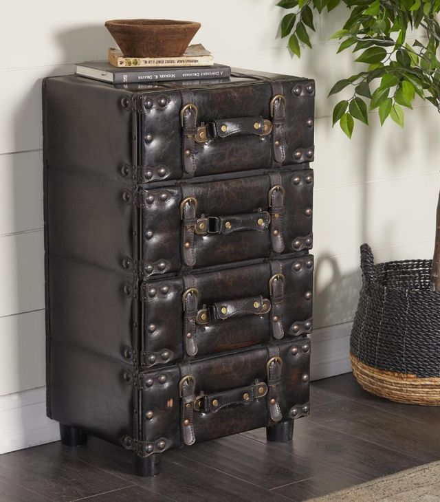 Deco Marche Black Accent Cabinet-3