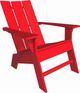 Unwasted® Tranquil Red Plastic Outdoor Adirondack Chair-0