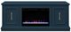 Legends Home Jordan Dark Blue Fireplace TV Stand-0