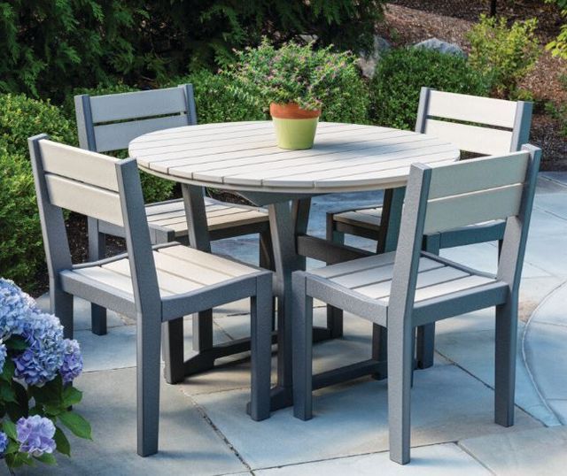 Seaside Casual Coastline Café Round Dining Table-1