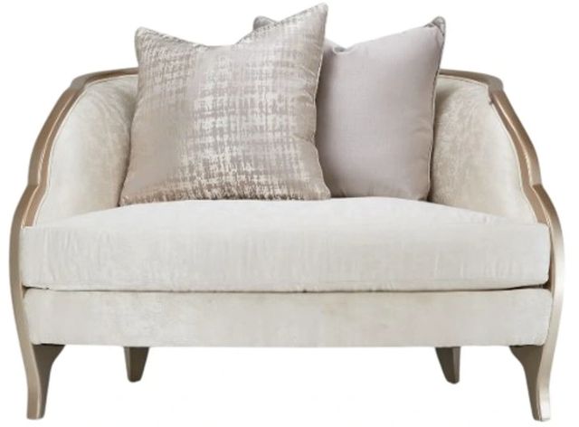 Michael Amini® Malibu Crest Chardonnay/Cloud White Chair and a Half-2