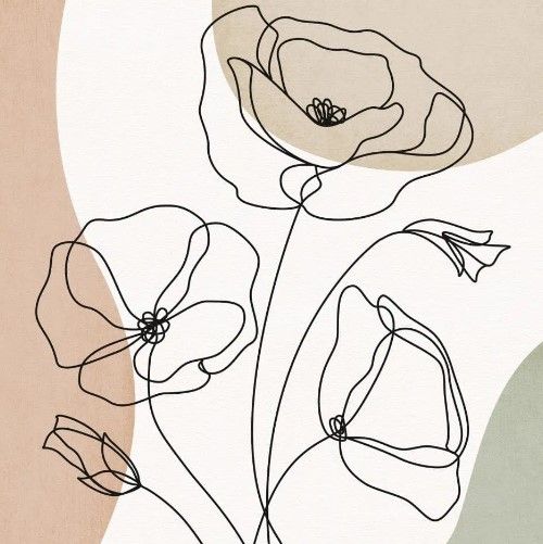 Classy Art Poppies by JJ Design Wall Art-1