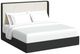 Elements International Rosalie Black/Gray Upholstered King Panel Bed-0