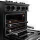 ZLINE 36" 5.2 cu. ft. Dual Fuel Range with 6 Burner DuoPro™ Cooktop and Electric Convection Oven in Black Stainless Steel -4