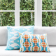 Laura Park Designs Palm Blue 22" x 22" Toss Pillow-1