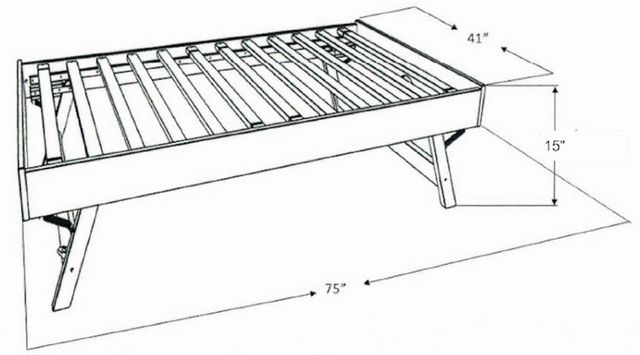 Kodiak Furniture Sloane Graystone Twin Pop Up Trundle Bed-1