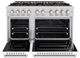 ZLINE 48" 6.7 cu. ft. Dual Fuel Range with 8 Burner DuoPro™ Cooktop and Dual Ovens with White Matte Doors -1