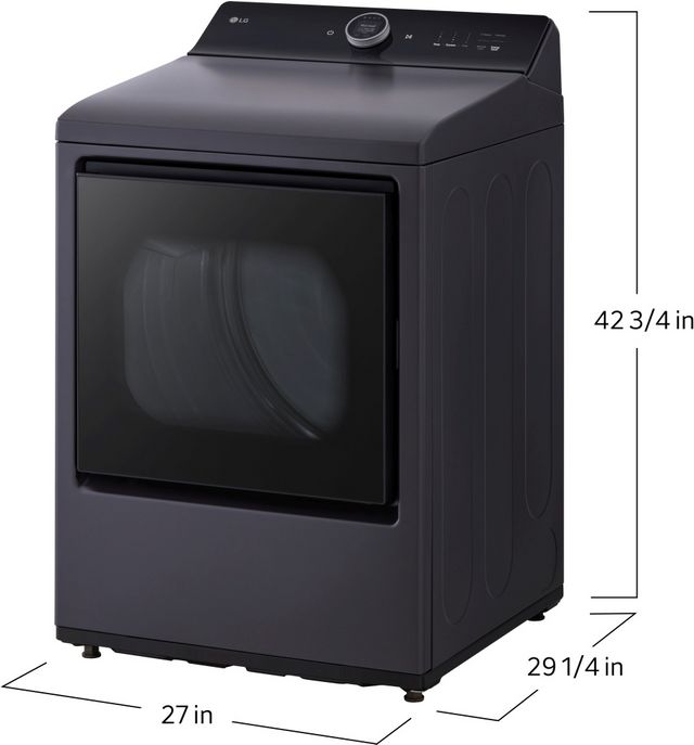 LG 7.3 Cu. Ft. Matte Black Electric Dryer-8