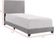 Crown Mark Erin Gray Upholstered Panel Twin Bed-2