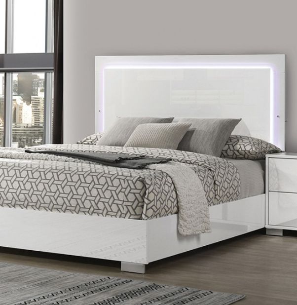 Furniture of America® Sinistra 4-Piece White Queen Bedroom Set-1