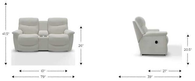La-Z-Boy® James Lead Manual Reclining Loveseat with Console-2