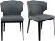 Moe's Home Collection Delaney 2-Piece Grey Dining Side Chair Set-3