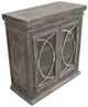 Cottage Creek Furniture Bahari Aged Oak 2-Door Console with Wooden Knobs-0