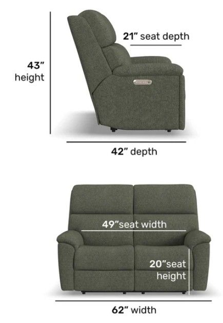 Flexsteel® Customizable Porter Power Reclining Loveseat-2
