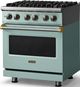 Viking® 5 Series 30" Splah Pro Style Dual Fuel (NG) Range with Brushed Brass Trim-2