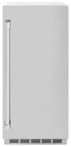 ZLINE Touchstone 15" 75 lbs. Satin Stainless Steel Door Clear Cube Ice Maker with Drain Pump-0