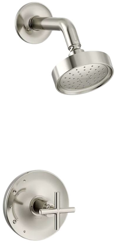 KOHLER® Purist® Rite-Temp® Vibrant Polished Nickel 1.75 GPM Shower Trim Kit with Cross Handle-0
