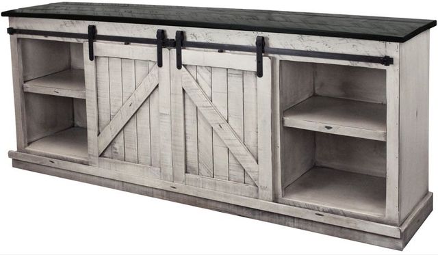 American Heartland Manufacturing 82" Rustic Two-Tone Provincial TV Stand-3