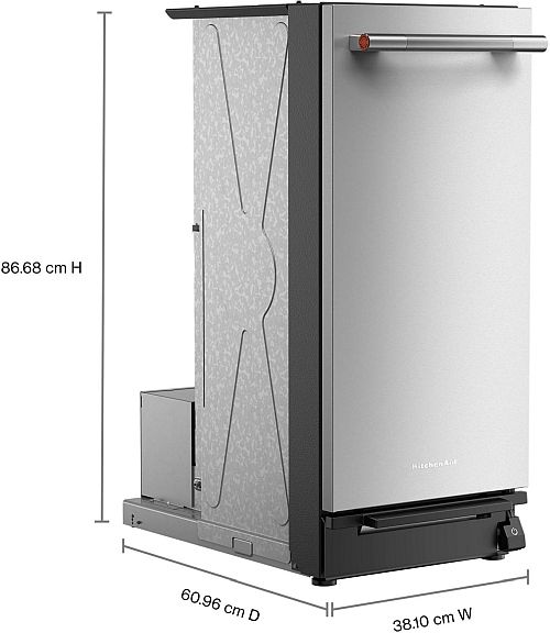 KitchenAid® 15" Stainless Steel Finish Trash Compactor with Built-In Odor Management System-4