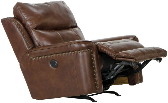 Catnapper® Ceretti Brown Leather Power Wall Hugger Recliner-1