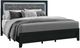 Global Furniture USA Reid Black Queen Panel Bed with LED-0