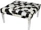 A & B Home Black/Chrome/White Upholstered Bench-2