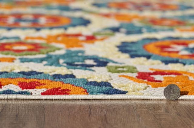 KAS Rugs Calla Ivory/Multi Manor 5'x7' Area Rug-2