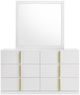 Coaster® Ines White High Gloss Bedroom Dresser with Mirror-1