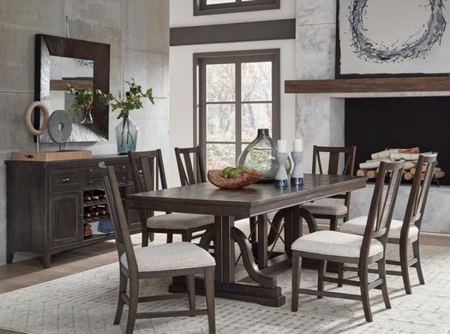 Magnussen Home® Westley Falls Graphite 72" Trestle Dining Table-1