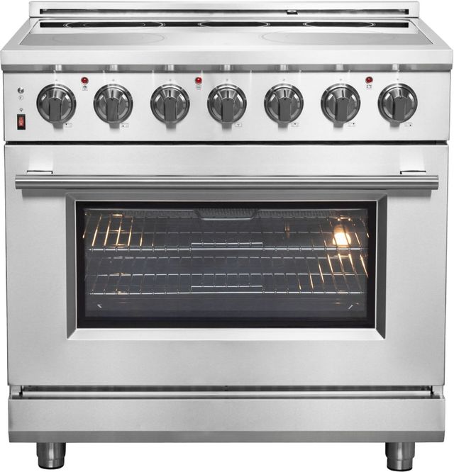 FORNO® Massimo 36" Stainless Steel Pro Style Electric Range-0