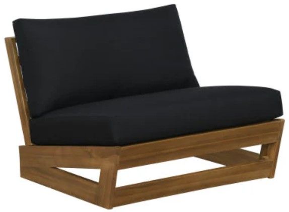 Linon Bluffton Black/Natural Wooden Outdoor Chair-0
