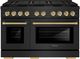 ZLINE Paramount Series Autograph Edition 48" Black Stainless Steel Pro Style Gas Range with Champagne Bronze Accents -0