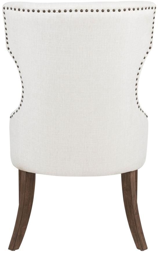Coaster® Baney Cream/Dark Oak Upholstered Dining Chair-4