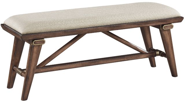 Homelegance® Monroe Cream/Walnut Bench-0