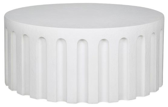 Moe's Home Collection Eris White Concrete Outdoor Coffee Table-0