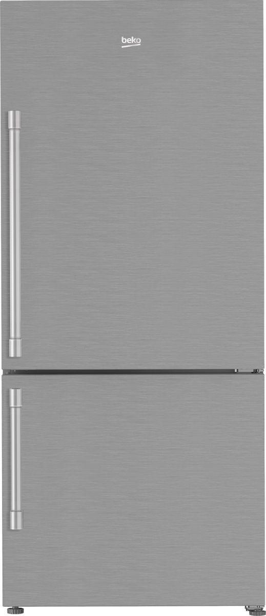 Beko 30 in. 16.1 Cu. Ft. Fingerprint Free Stainless Steel Counter Depth Bottom Freezer Refrigerator-0