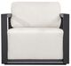 Uttermost® Remsen Java Black/Oyster Fabric/Metal Outdoor Lounge Chair-5