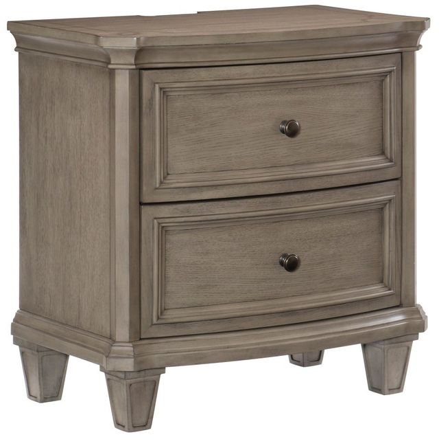 Mazin Furniture Vermillion Gray Cashmere Nightstand-0