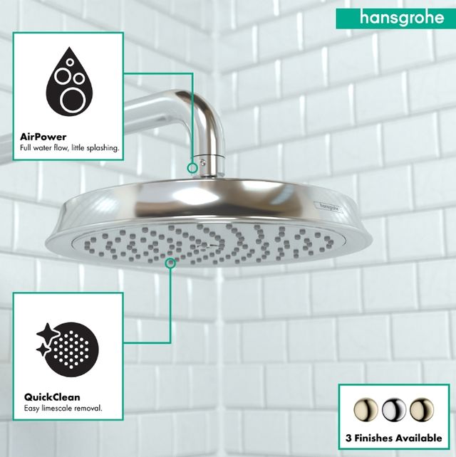 Hansgrohe Raindance Classic Chrome 2.5 GPM Showerhead-3