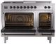 Ilve® Nostalgie II Series 48" Stainless Steel Pro Style Dual Fuel Range-1