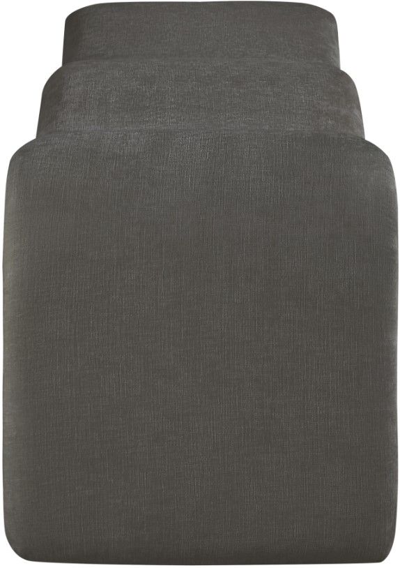 Meridian Furniture Willow Gray Chenille Bench-1
