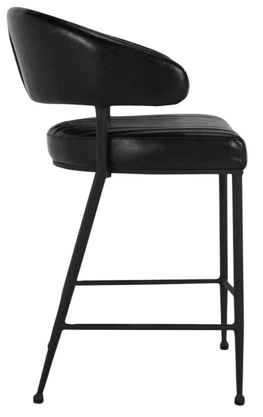 Classic Home Umbria Black/Midnight Raven 26" Counter Stool-3