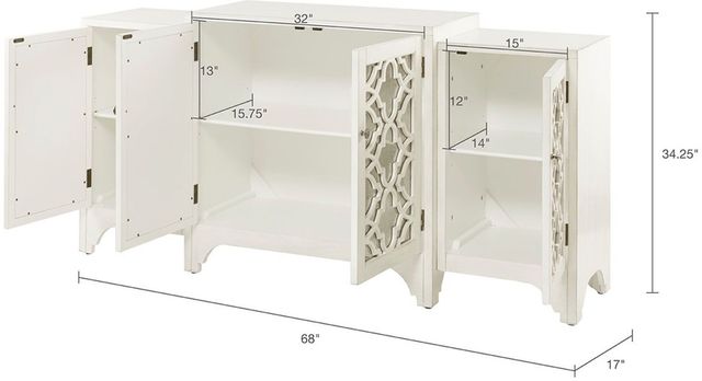 Olliix by Madison Park Cream Verona Dining Buffet Server-3