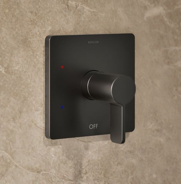 KOHLER® Parallel® Rite-Temp® Matte Black 1.75 GPM Shower Trim Kit-3