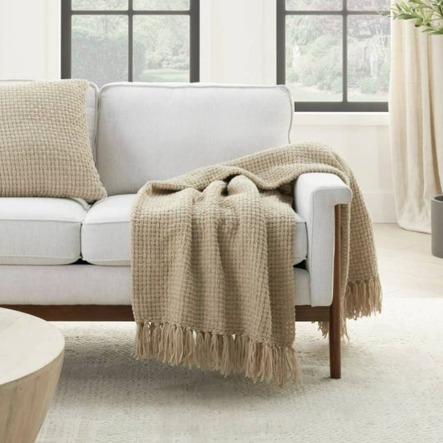Nourison Home™ Lifestyle Beige 70"x103" Throw Blanket-2