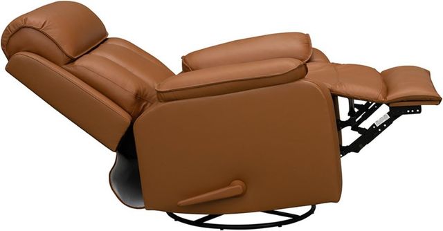 BarcaLounger® Mac Caleigh Sand Leather Manual Swivel Glider Recliner-1