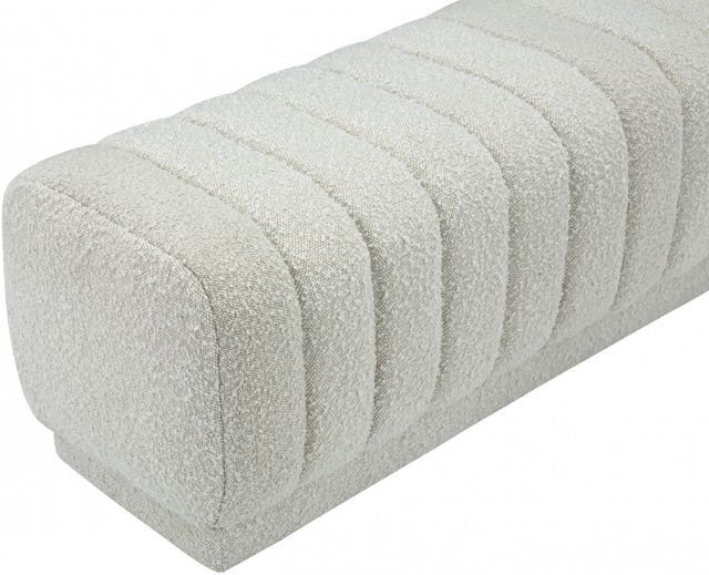 Meridian Furniture Heathrow Cream Bench/Ottoman-3