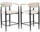 Coaster® Tina 2-Piece Beige/Black Upholstered Counter Stool Set-0